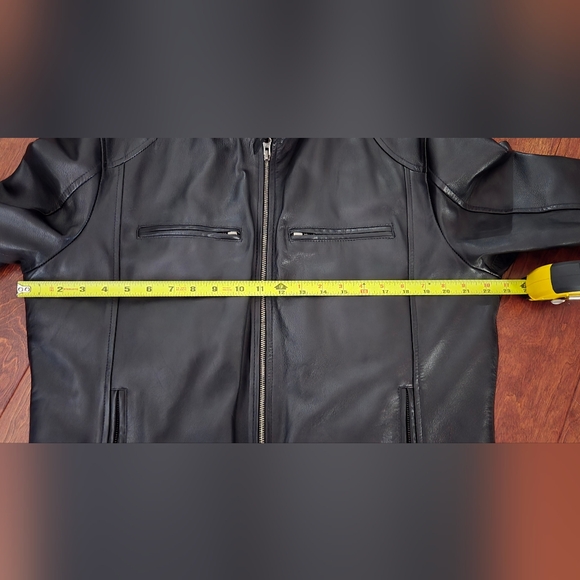 Mens Genuine Leather Jacket L - Picture 8 of 10